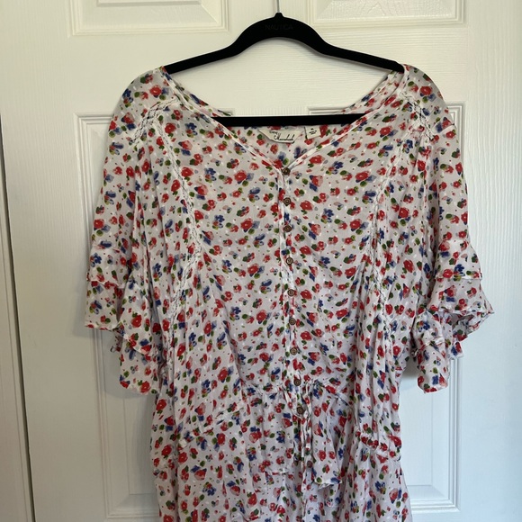 Floral Caffe Marrakesh Peasant Style Top - Picture 2 of 4